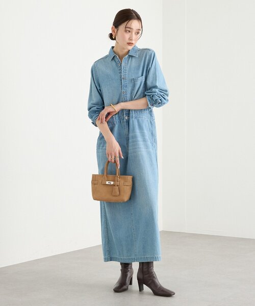 RIVE DROITE（リヴドロワ）の「【実用性抜群】ひねり金具ミニトートバッグ（トートバッグ・レディース・ベージュ/グレー系その他/サックスブルー・FREE）」の13枚目の写真