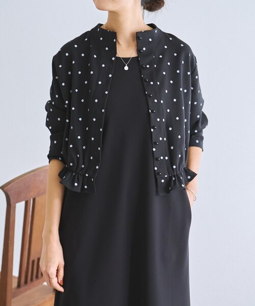 LIVETART（リヴェタート）の「《LIVETART》ラフドットプリントブラウス（シャツ/ブラウス・レディース・ブラック・FREE）」の13枚目の写真