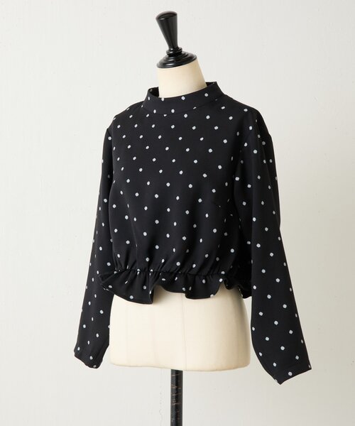 LIVETART（リヴェタート）の「《LIVETART》ラフドットプリントブラウス（シャツ/ブラウス・レディース・ブラック・FREE）」の10枚目の写真