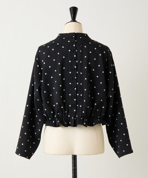 LIVETART（リヴェタート）の「《LIVETART》ラフドットプリントブラウス（シャツ/ブラウス・レディース・ブラック・FREE）」の8枚目の写真