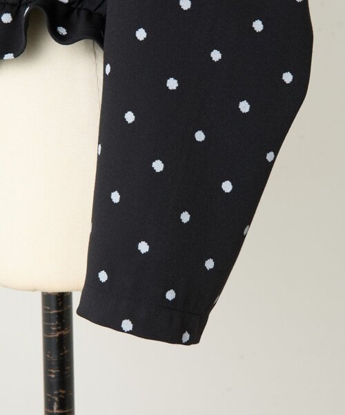 LIVETART（リヴェタート）の「《LIVETART》ラフドットプリントブラウス（シャツ/ブラウス・レディース・ブラック・FREE）」の3枚目の写真