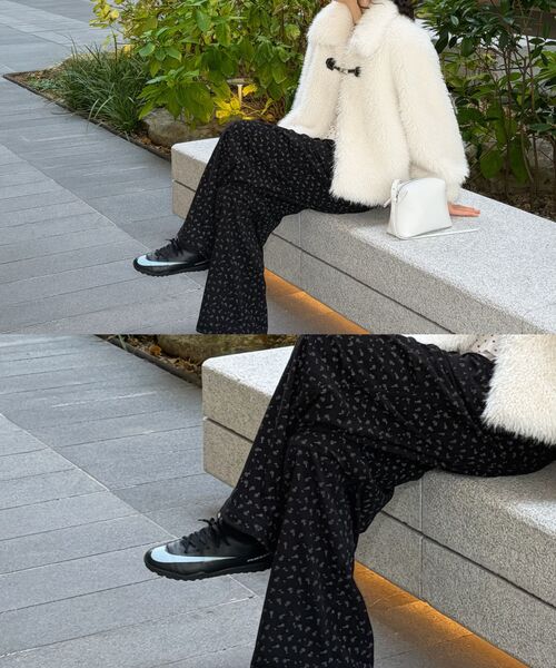 BELLOL（ベロエル）の「Flower pintuck pants BLACK（スウェットパンツ・レディース・その他・FREE）」の6枚目の写真