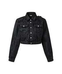 ANOTHERYOUTH（アナザーユース）の「クロップパディッドデニムジャケット - コーティッドブラック（デニムジャケット）」