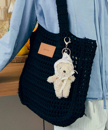 NONLOCAL（ノンローカル）の「Knit Square Bag - Black（ショルダーバッグ）」