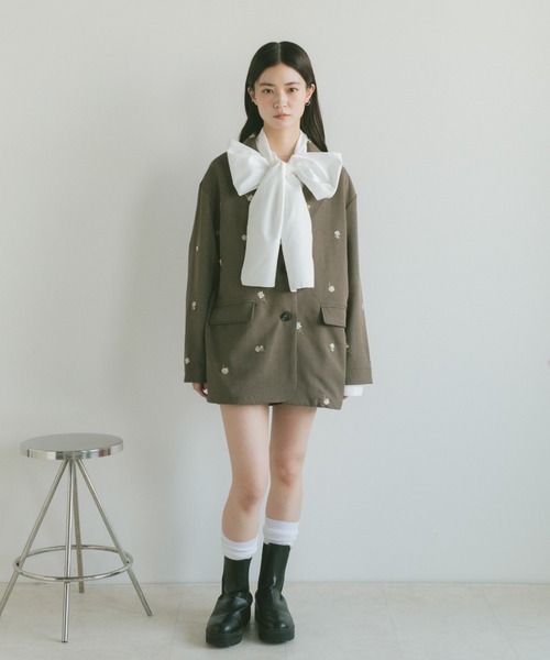 VANNIE U(ヴァニーユー)の「ボウタイブラウス(シャツ/ブラウス・レディース・ホワイト/ブルー・FREE)」の13枚目の写真