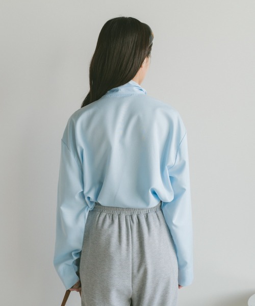 VANNIE U(ヴァニーユー)の「ボウタイブラウス(シャツ/ブラウス・レディース・ホワイト/ブルー・FREE)」の19枚目の写真