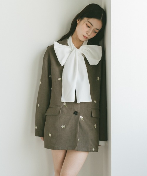 VANNIE U(ヴァニーユー)の「ボウタイブラウス(シャツ/ブラウス・レディース・ホワイト/ブルー・FREE)」の10枚目の写真