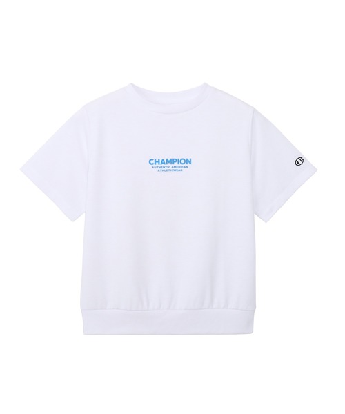 Champion(チャンピオン)の「【Champion/チャンピオン】レディース ショートスリーブTシャツ(Tシャツ/カットソー・レディース・グレイッシュブルー/ホワイト/ブラック/グレー・LARGE/MEDIUM)」の2枚目の写真