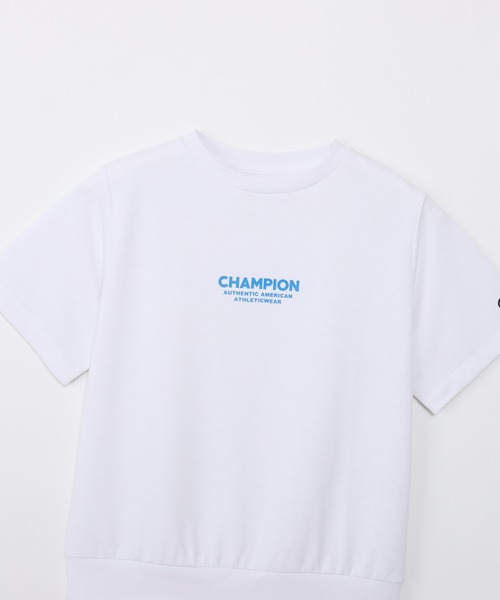 Champion(チャンピオン)の「【Champion/チャンピオン】レディース ショートスリーブTシャツ(Tシャツ/カットソー・レディース・グレイッシュブルー/ホワイト/ブラック/グレー・LARGE/MEDIUM)」の16枚目の写真