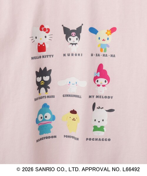 sanrio（サンリオ）の「【サンリオキャラクターズ】オールスターフロントプリントロンＴ（Tシャツ/カットソー・キッズ・ホワイト・12/11/10）」の7枚目の写真