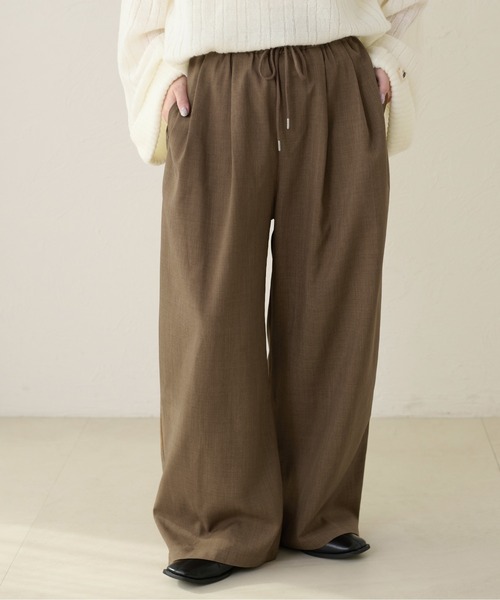 apres jour clair（アプレジュールクレア）の「【接触冷感】【UVカット】コクーンイージーパンツ【apres jour clair】（スラックス・レディース・ホワイト系その他/ダークブラウン/ベージュ/グレー/ブラウン系その他/アイボリー・SMALL/MEDIUM/LARGE）」の5枚目の写真