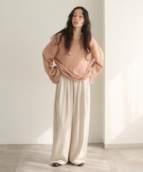 apres jour clair（アプレジュールクレア）の「【接触冷感】【UVカット】コクーンイージーパンツ【apres jour clair】（スラックス・レディース・ホワイト系その他/ダークブラウン/ベージュ/グレー/ブラウン系その他/アイボリー・SMALL/MEDIUM/LARGE）」の20枚目の写真