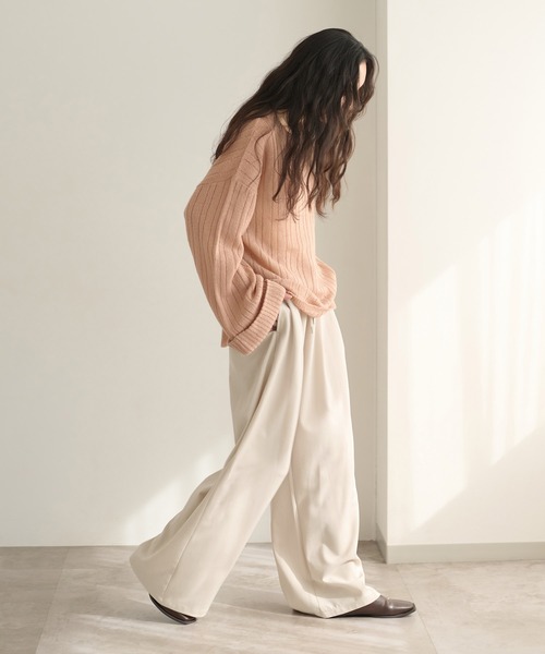 apres jour clair（アプレジュールクレア）の「【接触冷感】【UVカット】コクーンイージーパンツ【apres jour clair】（スラックス・レディース・ホワイト系その他/ダークブラウン/ベージュ/グレー/ブラウン系その他/アイボリー・SMALL/MEDIUM/LARGE）」の21枚目の写真