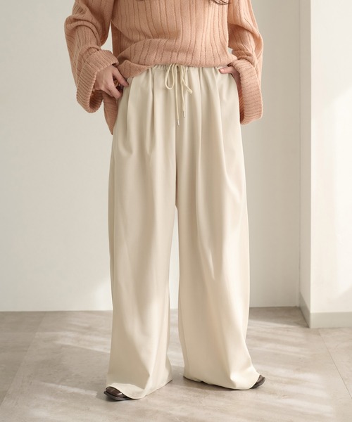 apres jour clair（アプレジュールクレア）の「【接触冷感】【UVカット】コクーンイージーパンツ【apres jour clair】（スラックス・レディース・ホワイト系その他/ダークブラウン/ベージュ/グレー/ブラウン系その他/アイボリー・SMALL/MEDIUM/LARGE）」の10枚目の写真