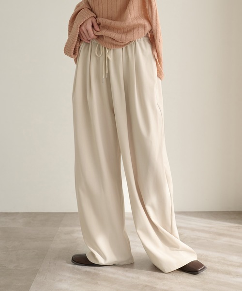 apres jour clair（アプレジュールクレア）の「【接触冷感】【UVカット】コクーンイージーパンツ【apres jour clair】（スラックス・レディース・ホワイト系その他/ダークブラウン/ベージュ/グレー/ブラウン系その他/アイボリー・SMALL/MEDIUM/LARGE）」の13枚目の写真