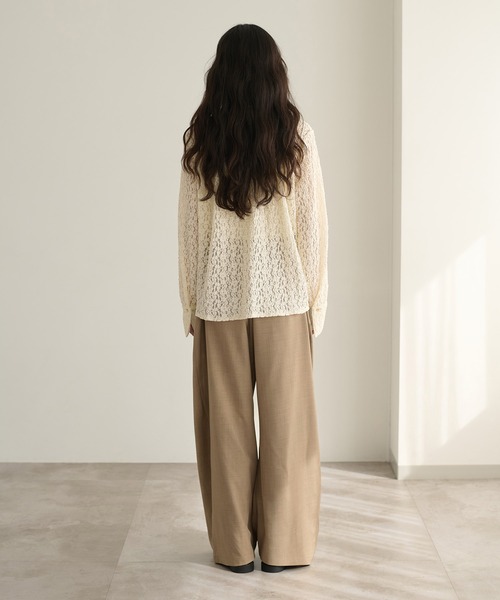 apres jour clair（アプレジュールクレア）の「【接触冷感】【UVカット】コクーンイージーパンツ【apres jour clair】（スラックス・レディース・ホワイト系その他/ダークブラウン/ベージュ/グレー/ブラウン系その他/アイボリー・SMALL/MEDIUM/LARGE）」の7枚目の写真