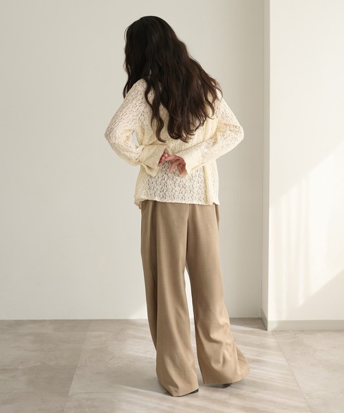 apres jour clair（アプレジュールクレア）の「【接触冷感】【UVカット】コクーンイージーパンツ【apres jour clair】（スラックス・レディース・ホワイト系その他/ダークブラウン/ベージュ/グレー/ブラウン系その他/アイボリー・SMALL/MEDIUM/LARGE）」の9枚目の写真