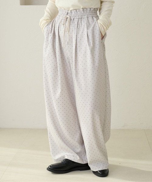 apres jour clair（アプレジュールクレア）の「【接触冷感】【UVカット】コクーンイージーパンツ【apres jour clair】（スラックス・レディース・ホワイト系その他/ダークブラウン/ベージュ/グレー/ブラウン系その他/アイボリー/ブラック系その他/ホワイト系その他2・SMALL/MEDIUM/LARGE）」の9枚目の写真