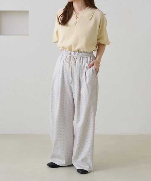 apres jour clair（アプレジュールクレア）の「【接触冷感】【UVカット】コクーンイージーパンツ【apres jour clair】（スラックス・レディース・ホワイト系その他/ダークブラウン/ベージュ/グレー/ブラウン系その他/アイボリー/ブラック系その他/ホワイト系その他2・SMALL/MEDIUM/LARGE）」の11枚目の写真