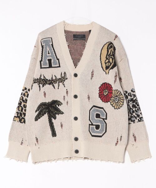 ALLSAINTS(オールセインツ)の「FOXX JACQUARD OVERSIZED CARDIGAN| FOXX ジャカード オーバーサイズ カーディガン(カーディガン/ボレロ・メンズ・ホワイト系その他・XS/S/M/L)」の10枚目の写真