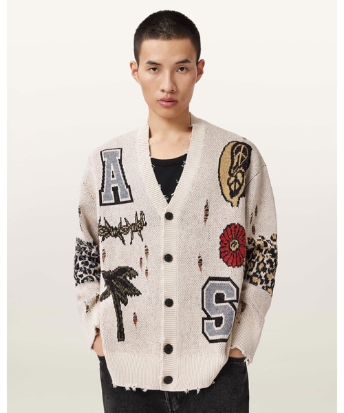 セール】FOXX JACQUARD OVERSIZED CARDIGAN| FOXX ジャカード オーバー
