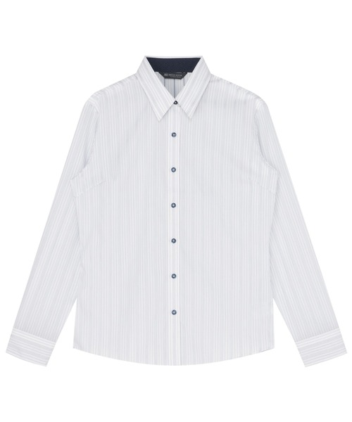 TOKYO SHIRTS(トウキョウシャツ)の「【超形態安定】 形態安定ノーアイロン レギュラー 長袖ビジネスワイシャツ(ビジネスシャツ・レディース・ブルー・S/M/LL/XL/L)」の1枚目の写真