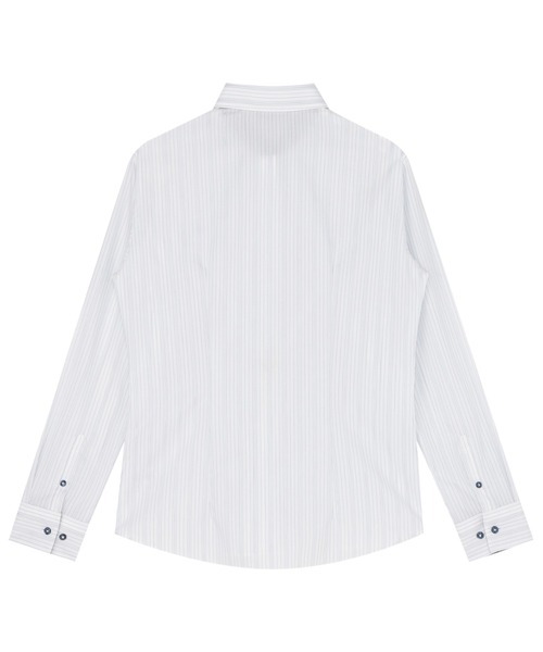 TOKYO SHIRTS(トウキョウシャツ)の「【超形態安定】 形態安定ノーアイロン レギュラー 長袖ビジネスワイシャツ(ビジネスシャツ・レディース・ブルー・S/M/LL/XL/L)」の5枚目の写真