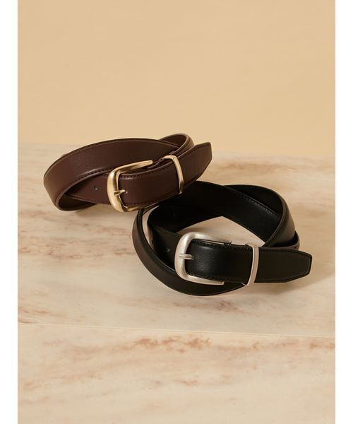 SNIDEL（スナイデル）の「シンプルベルト（ベルト・レディース・ブラック/ブラウン・F）」の6枚目の写真