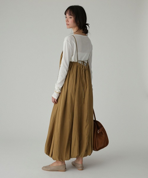 BABYLONE（バビロン）の「バルーンキャミワンピ（ワンピース・レディース・サックスブルー/ベージュ・フリー）」の2枚目の写真