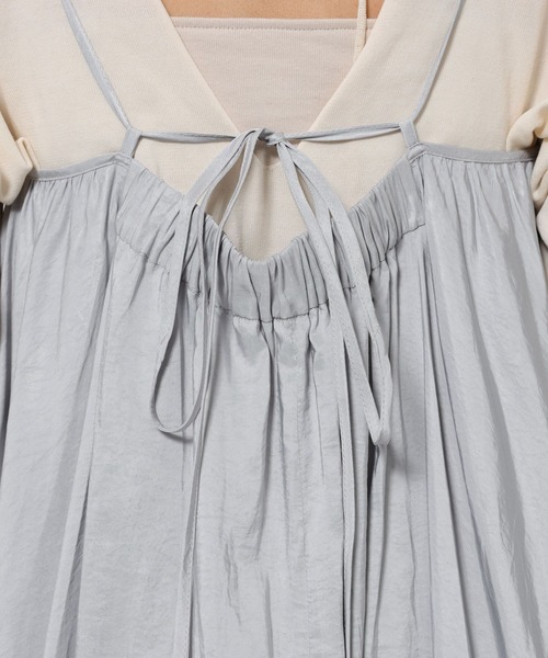 BABYLONE（バビロン）の「バルーンキャミワンピ（ワンピース・レディース・サックスブルー/ベージュ・フリー）」の17枚目の写真