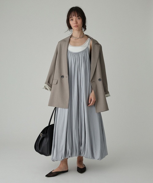 BABYLONE（バビロン）の「バルーンキャミワンピ（ワンピース・レディース・サックスブルー/ベージュ・フリー）」の3枚目の写真