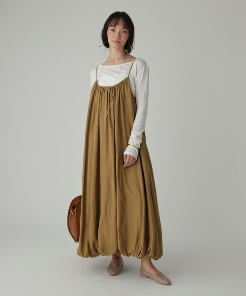 BABYLONE（バビロン）の「バルーンキャミワンピ（ワンピース・レディース・サックスブルー/ベージュ・フリー）」の6枚目の写真