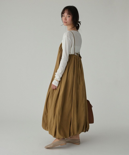 BABYLONE（バビロン）の「バルーンキャミワンピ（ワンピース・レディース・サックスブルー/ベージュ・フリー）」の12枚目の写真