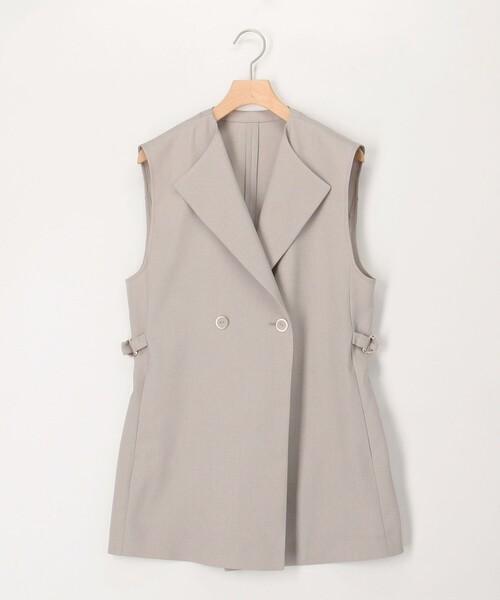 MICO COULIER（ミコクリエ）の「《セットアップ対応》ライトモククロスベスト（ダウンジャケット/コート・レディース・ネイビー/グレイッシュベージュ・38）」の17枚目の写真