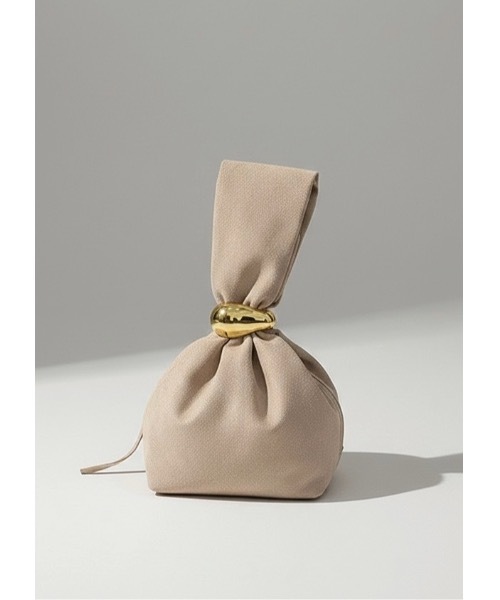 SALTMINT（ソルトミント）の「アクセントポイントワンハンドルギャザーバッグ　スエード（ハンドバッグ・レディース・ブラウン/ブラック/カーキ・FREE）」の3枚目の写真