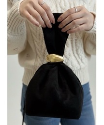 SALTMINT（ソルトミント）の「アクセントポイントワンハンドルギャザーバッグ　スエード（ハンドバッグ）」