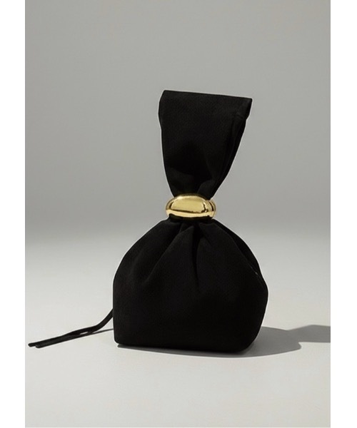 SALTMINT（ソルトミント）の「アクセントポイントワンハンドルギャザーバッグ　スエード（ハンドバッグ・レディース・ブラウン/ブラック/カーキ・FREE）」の4枚目の写真