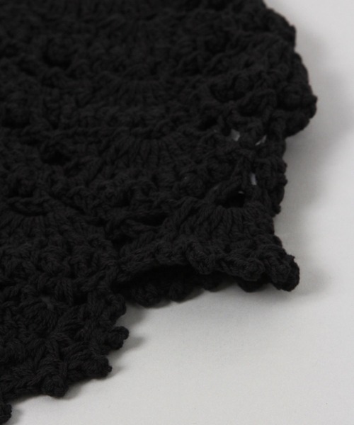 JEANASIS（ジーナシス）の「カギアミボンネット/634527（ニットキャップ/ビーニー・レディース・オフホワイト/ブラック・FREE）」の7枚目の写真