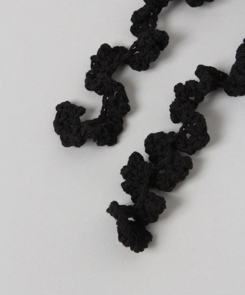 JEANASIS（ジーナシス）の「カギアミボンネット/634527（ニットキャップ/ビーニー・レディース・オフホワイト/ブラック・FREE）」の8枚目の写真