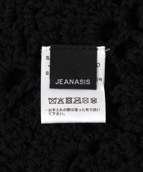 JEANASIS（ジーナシス）の「カギアミボンネット/634527（ニットキャップ/ビーニー・レディース・オフホワイト/ブラック・FREE）」の9枚目の写真