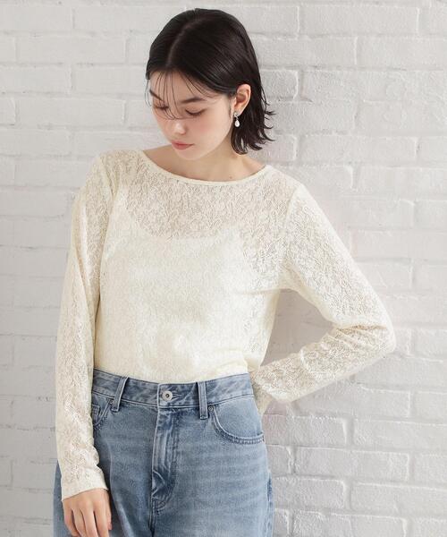 THE SHOP TK （ザ ショップ ティーケー ）の「【セレモニーにもカジュアルにも】レースプルオーバー（Tシャツ/カットソー・レディース・アイボリー・12/13）」の3枚目の写真