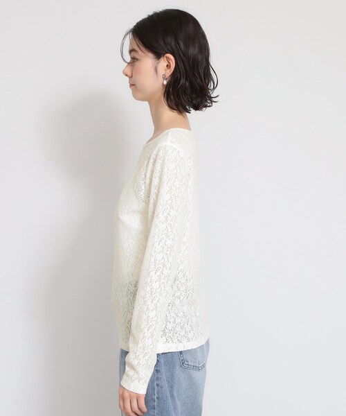THE SHOP TK （ザ ショップ ティーケー ）の「【セレモニーにもカジュアルにも】レースプルオーバー（Tシャツ/カットソー・レディース・アイボリー・12/13）」の7枚目の写真