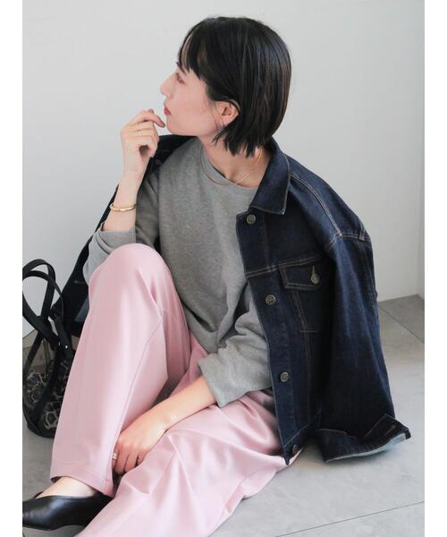 Te chichi(テチチ)の「デニムジャケット《2026 spring catalog item》(ノーカラージャケット・レディース・ネイビー/ブルー・F)」の2枚目の写真