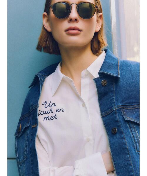 Te chichi(テチチ)の「デニムジャケット《2026 spring catalog item》(ノーカラージャケット・レディース・ネイビー/ブルー・F)」の10枚目の写真