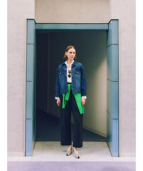 Te chichi(テチチ)の「デニムジャケット《2026 spring catalog item》(ノーカラージャケット・レディース・ネイビー/ブルー・F)」の11枚目の写真