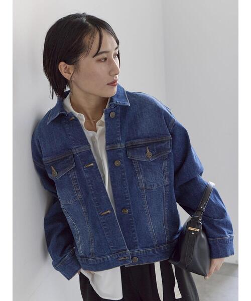 Te chichi(テチチ)の「デニムジャケット《2026 spring catalog item》(ノーカラージャケット・レディース・ネイビー/ブルー・F)」の12枚目の写真