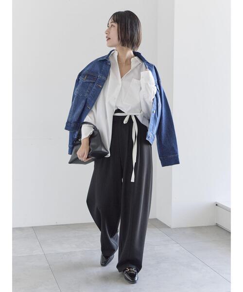 Te chichi(テチチ)の「デニムジャケット《2026 spring catalog item》(ノーカラージャケット・レディース・ネイビー/ブルー・F)」の13枚目の写真