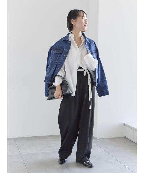 Te chichi(テチチ)の「デニムジャケット《2026 spring catalog item》(ノーカラージャケット・レディース・ネイビー/ブルー・F)」の16枚目の写真