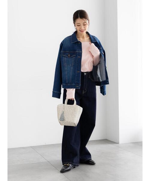 Te chichi(テチチ)の「デニムジャケット《2026 spring catalog item》(ノーカラージャケット・レディース・ネイビー/ブルー・F)」の18枚目の写真