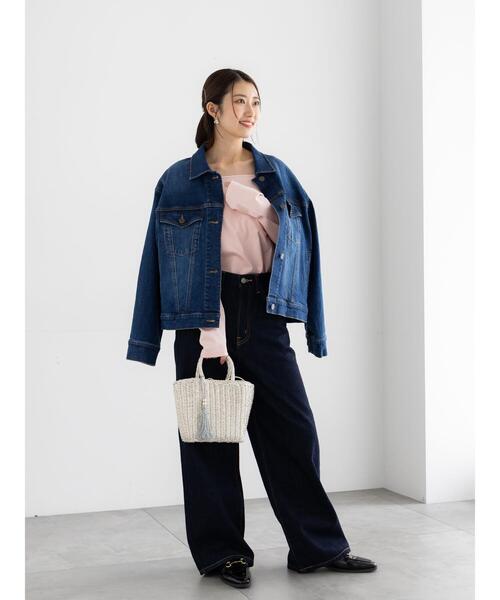 Te chichi(テチチ)の「デニムジャケット《2026 spring catalog item》(ノーカラージャケット・レディース・ネイビー/ブルー・F)」の19枚目の写真